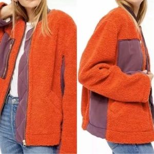 Free People x We The Free Womens Rivington Sherpa Jacket